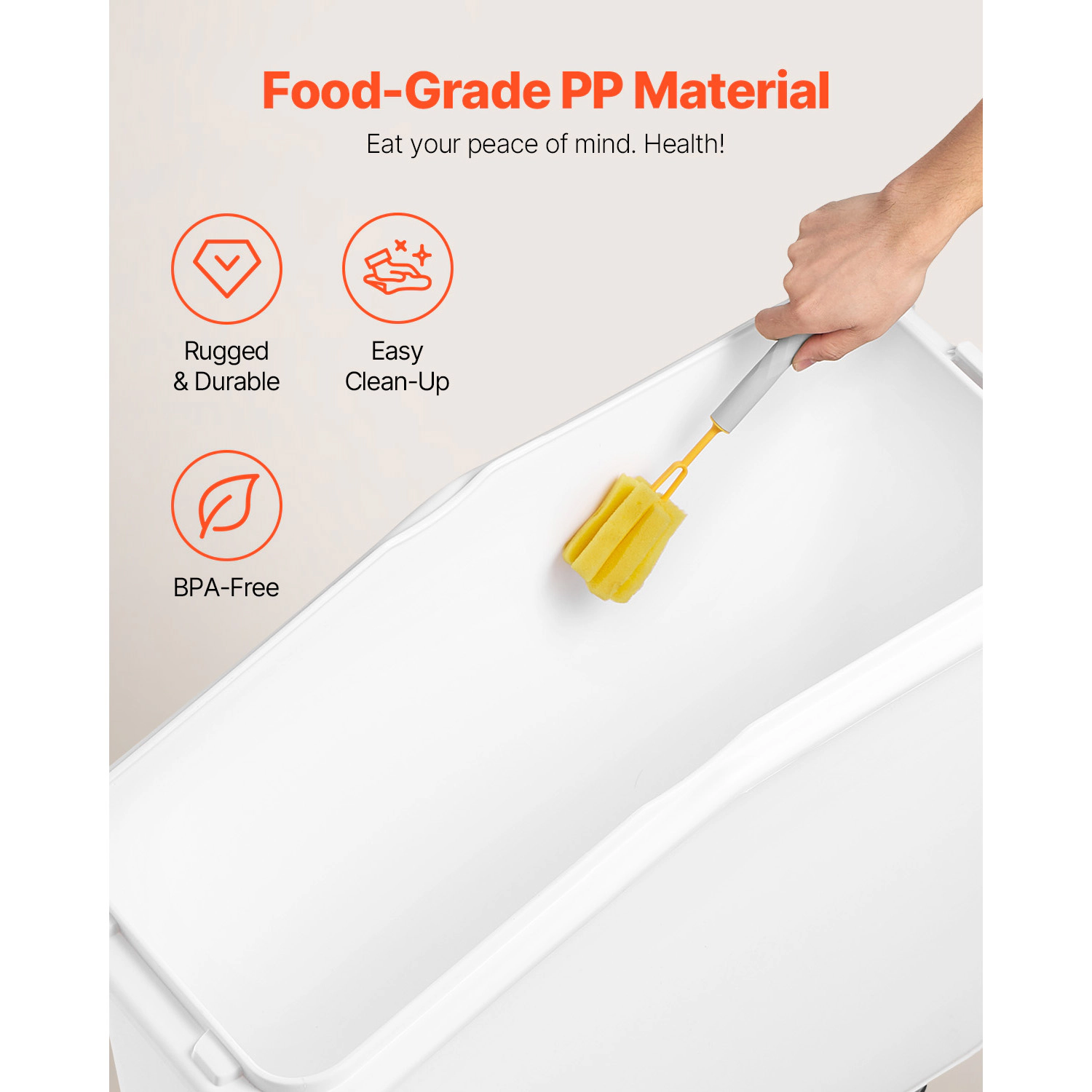 HONGGE Rice Storage Container / Large Dog Food Dispenser Bin Kitchen Ingredient Grain Cereal Flour Bin Pet food