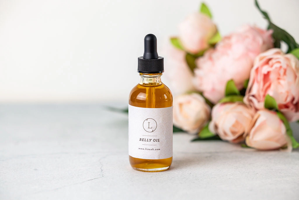 Lizush Soap Belly Oil - Natural Pregnancy Stretch Mark Oil, 2 oz
