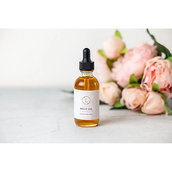 Lizush Soap Belly Oil - Natural Pregnancy Stretch Mark Oil, 2 oz