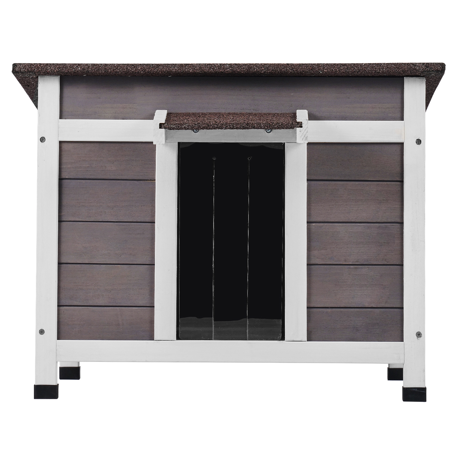 HONGGE Outdoor Cat House Weatherproof Feral Cat Shelter for Multiple Cats Outdoor Wooden Cat Rabbit House with