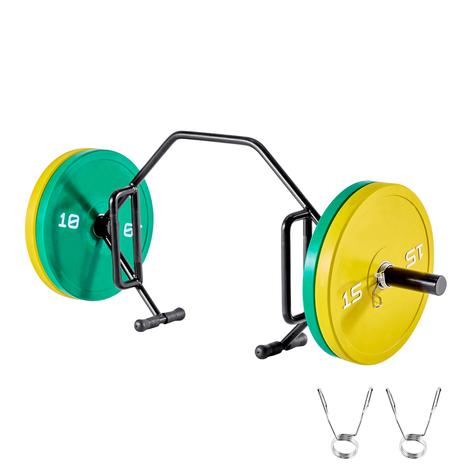 HONGGE Open-Frame Hex Trap Bar, 800 lbs Capacity, Knurled Grips for Squats, Deadlifts & Shoulder Press