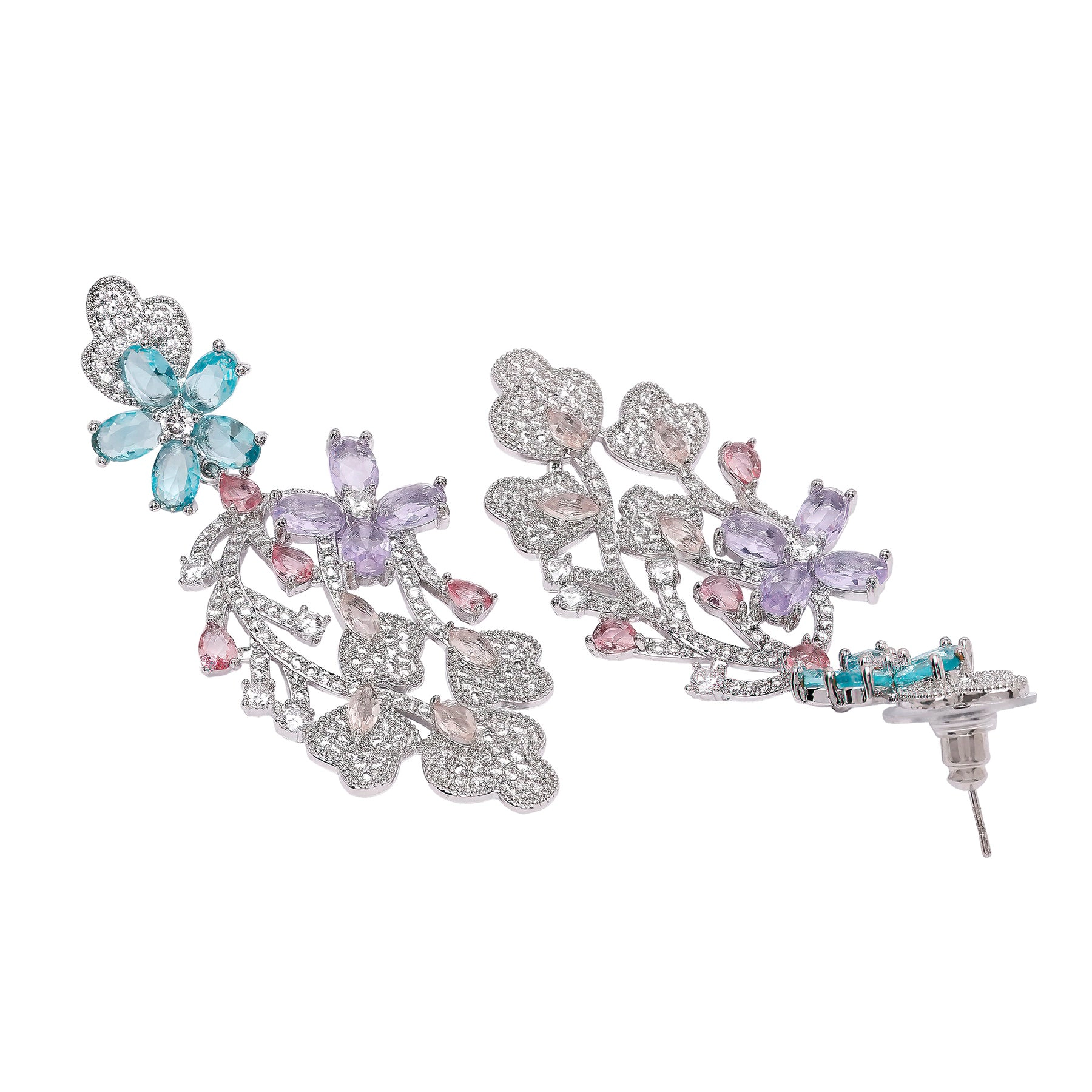 AGP PARIS Womens Diva Floral Drop Earrings