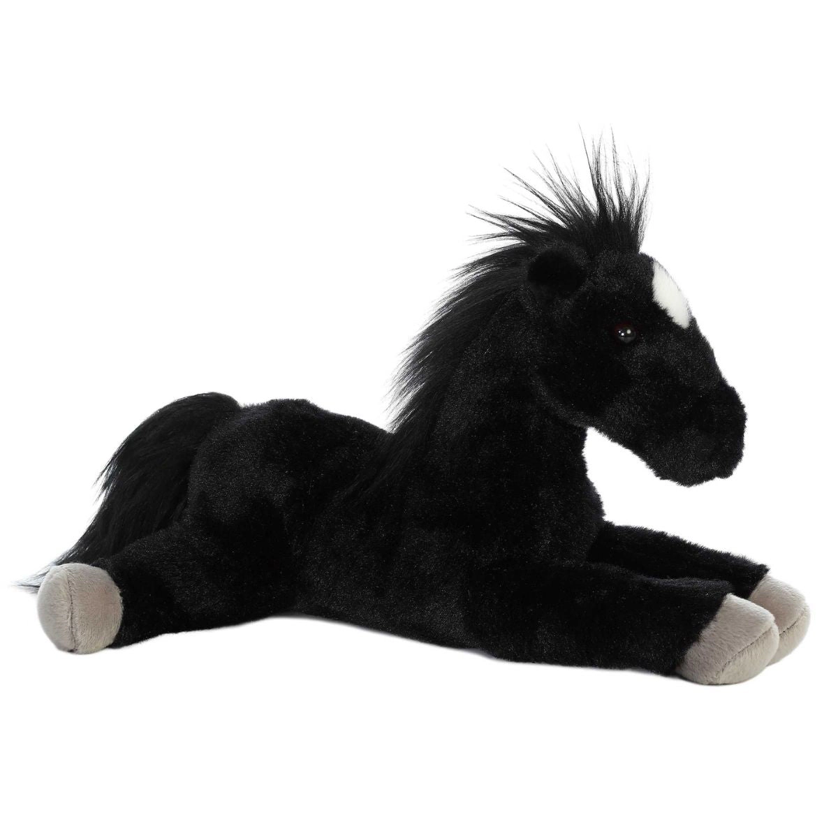 Aurora Flopsie Blackjack the Black Stallion 12-Inch Stuffed Animal Plush