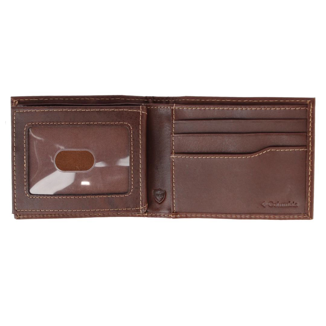 Columbia Men's Leather RFID Extra Capacity Bifold Wallet