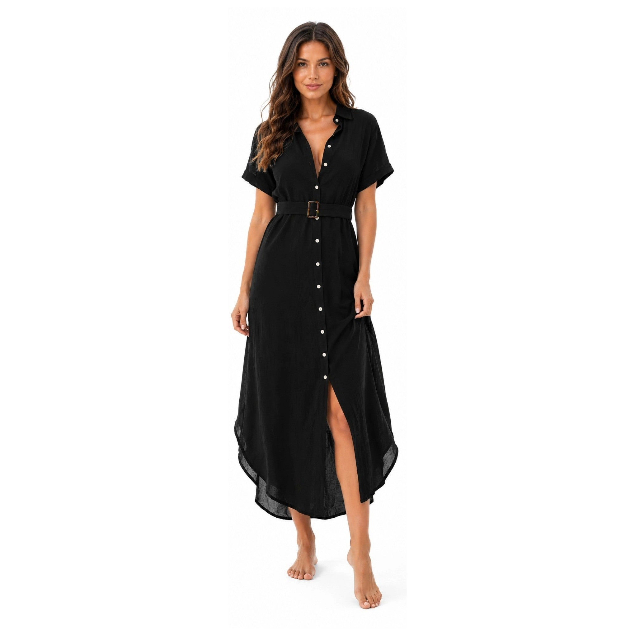 Zilpu Women's Lightweight Swim Cover-Up Maxi Dress