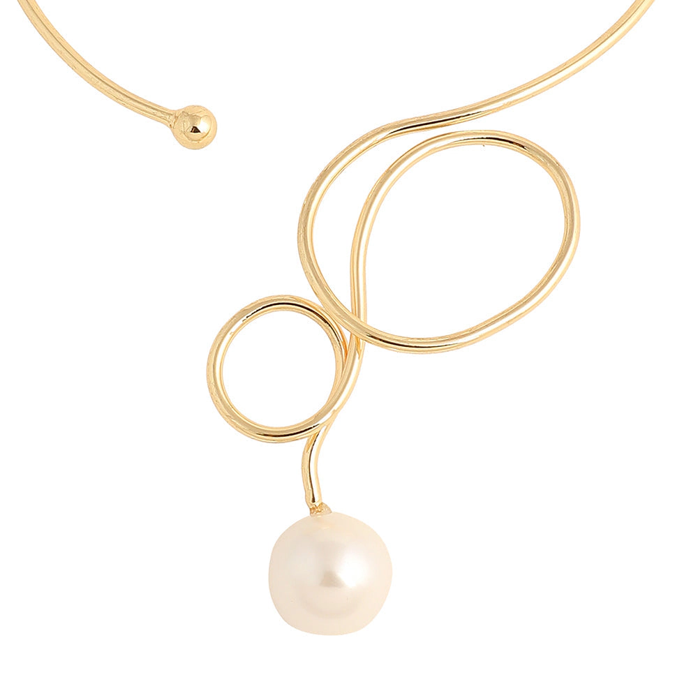 SOHI Women's Gold Plated Wrap Necklace