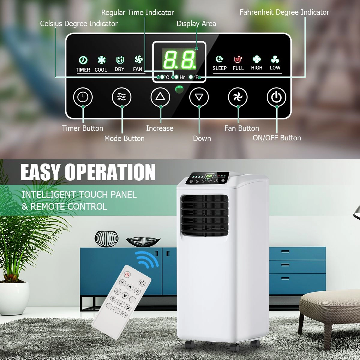 SlickBlue Unisex Portable 9000 BTU Air Conditioner