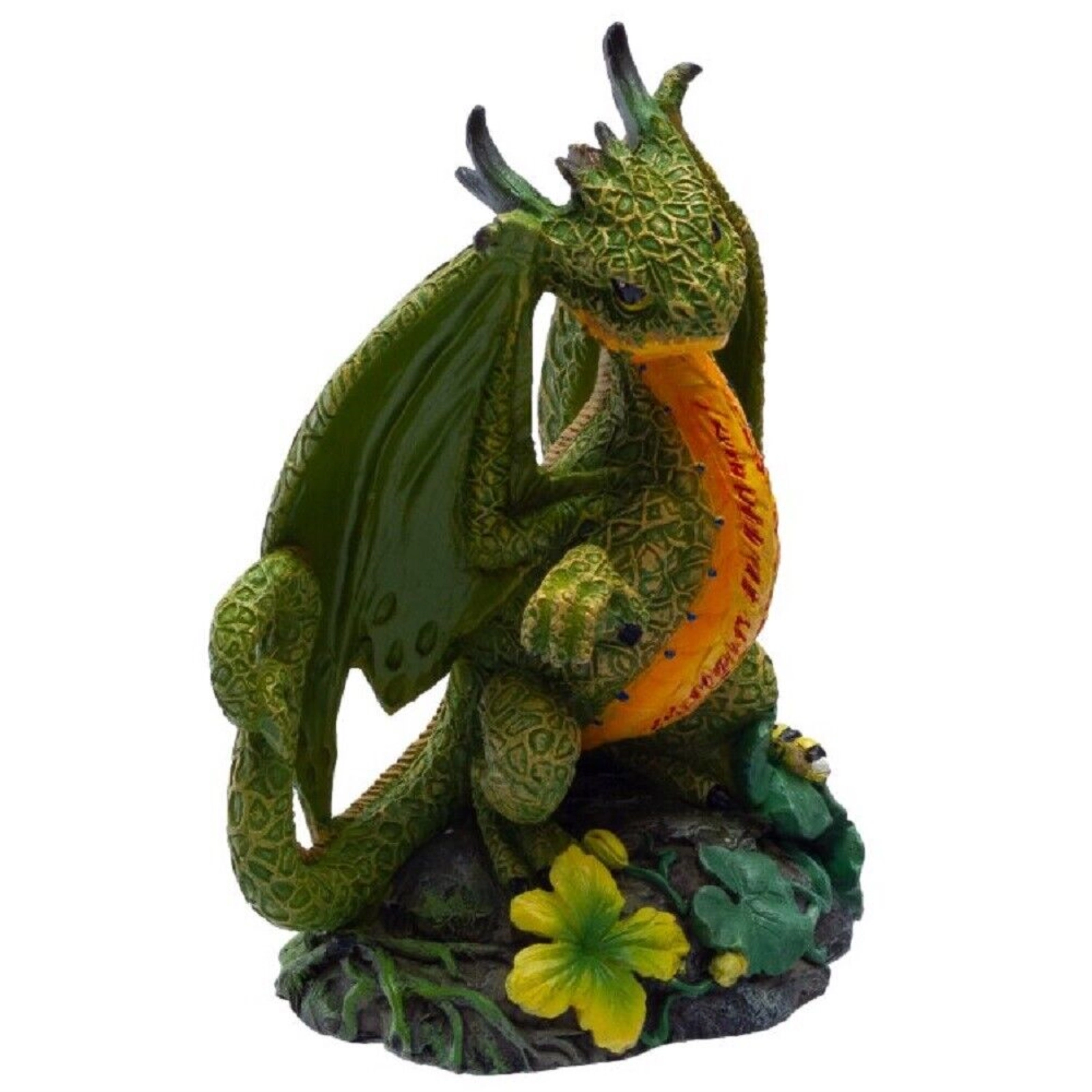Pacific Giftware Cantaloupe Dragon Resin Figurine by Stanley Morrison 4.75 inch