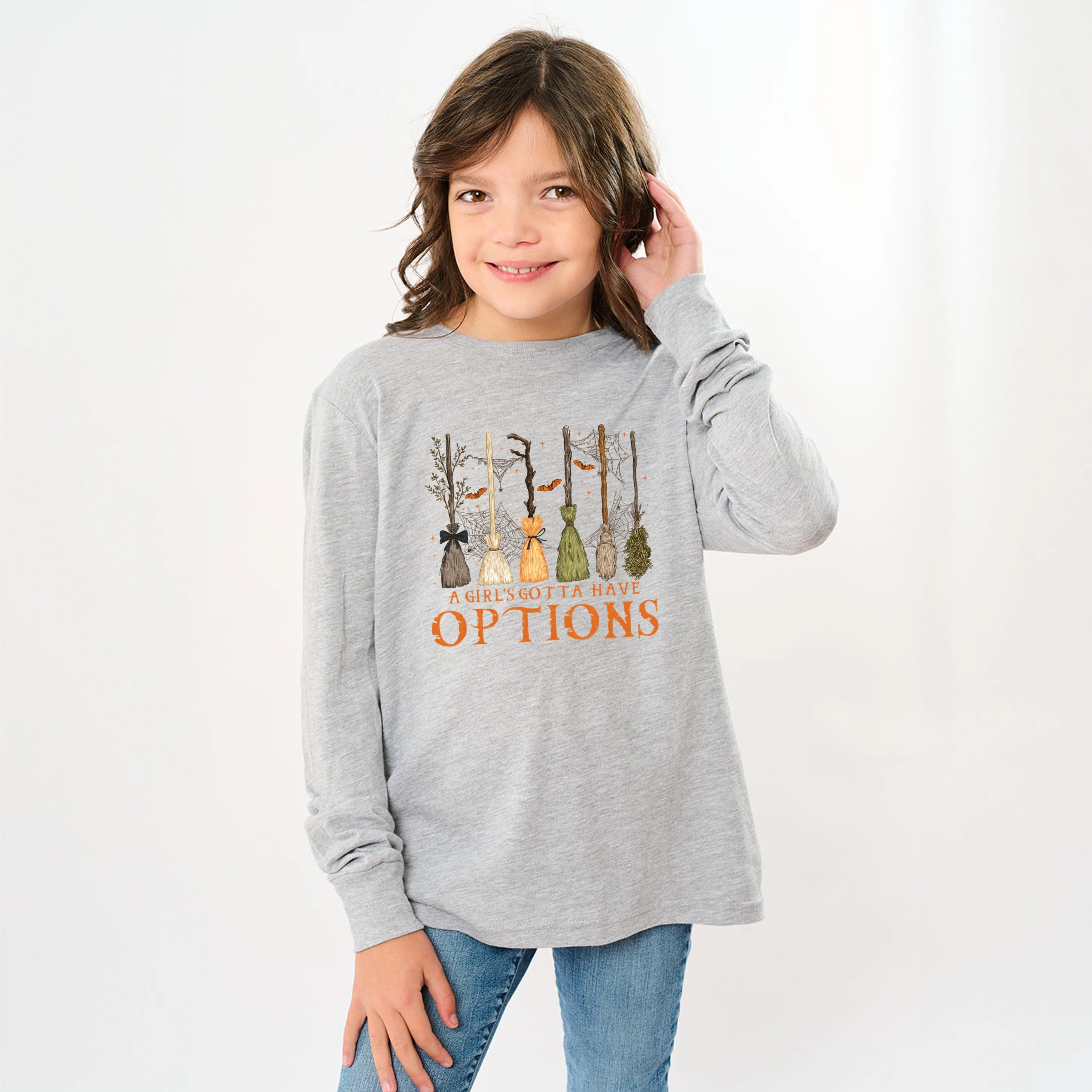 The Juniper Shop - Youth Long Sleeve Graphic T-Shirt Girl's Gotta Have Options