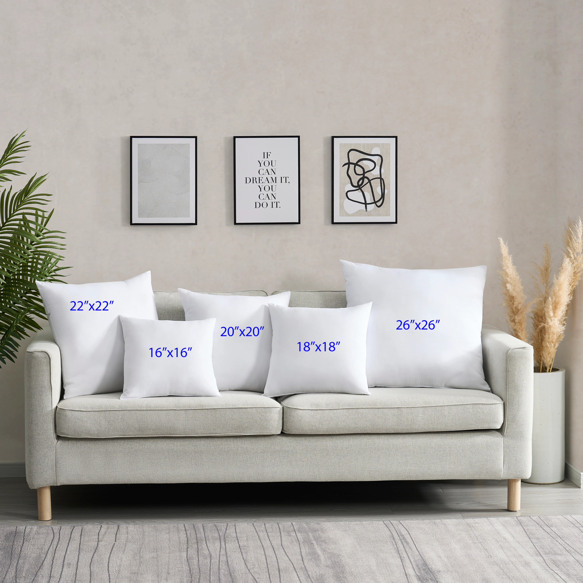 Sweet Home Collection Down Alternative Throw Pillow Inserts (-Pack