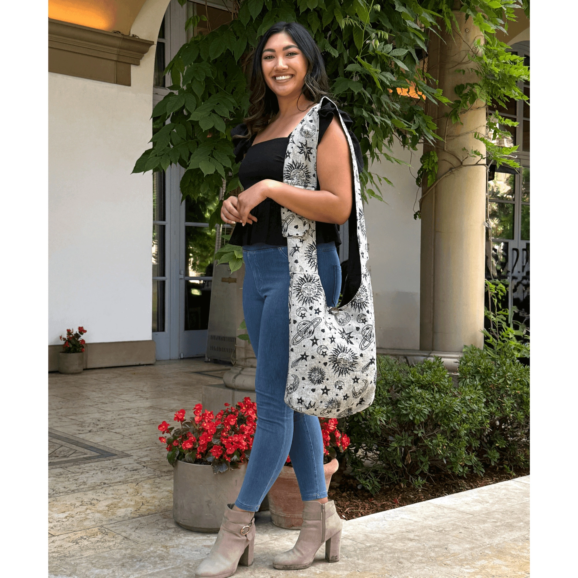 Kathmandu Collection Womens Celestial Print Hobo Bag