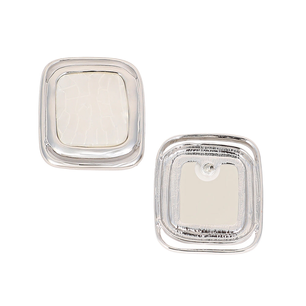 SOHI Women's The Moziac-Quad Statement Earrings - Metallic Silver