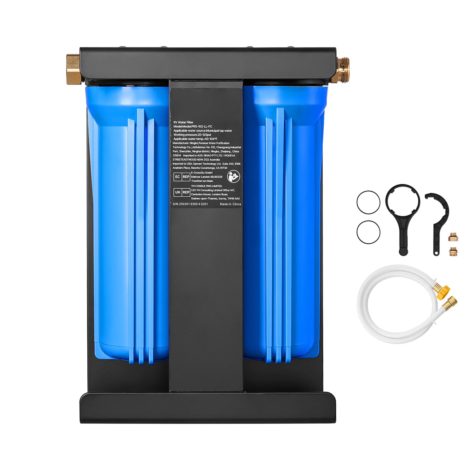 HONGGE RV Water Filtration System, Water Filter System for Campers, Remove Chlorine, Bad Tastes, Odors