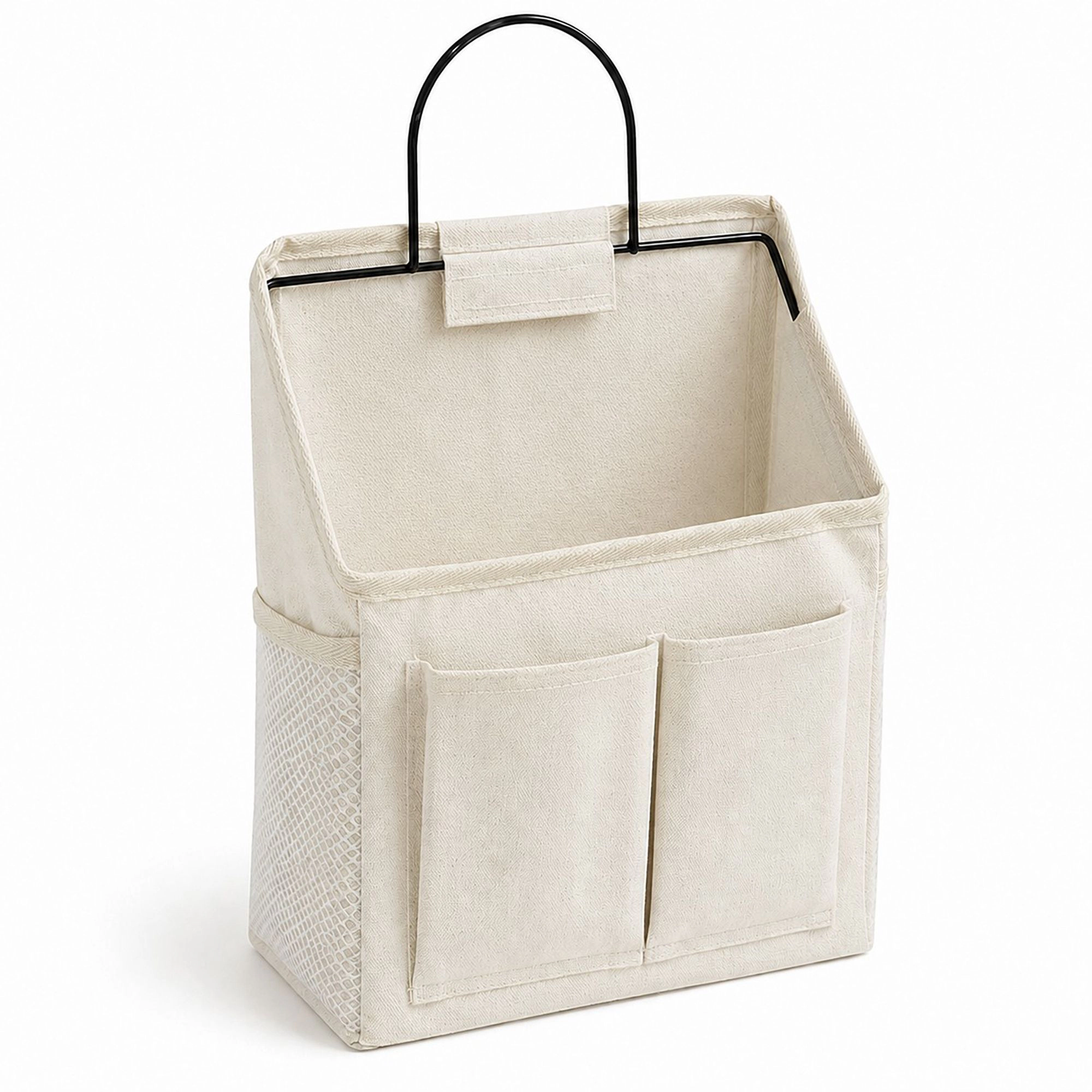 Alilang Women Hanging Bedside Storage Caddy with Metal Frame and Multiple Pockets Bed Rail Organizer