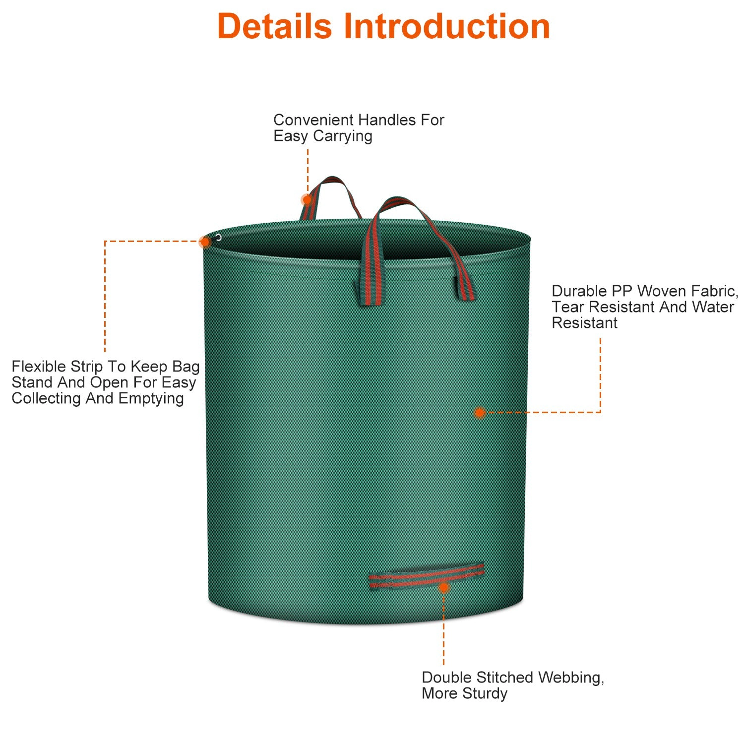 GBruno 2-Pack Waterproof Garden Waste Bags