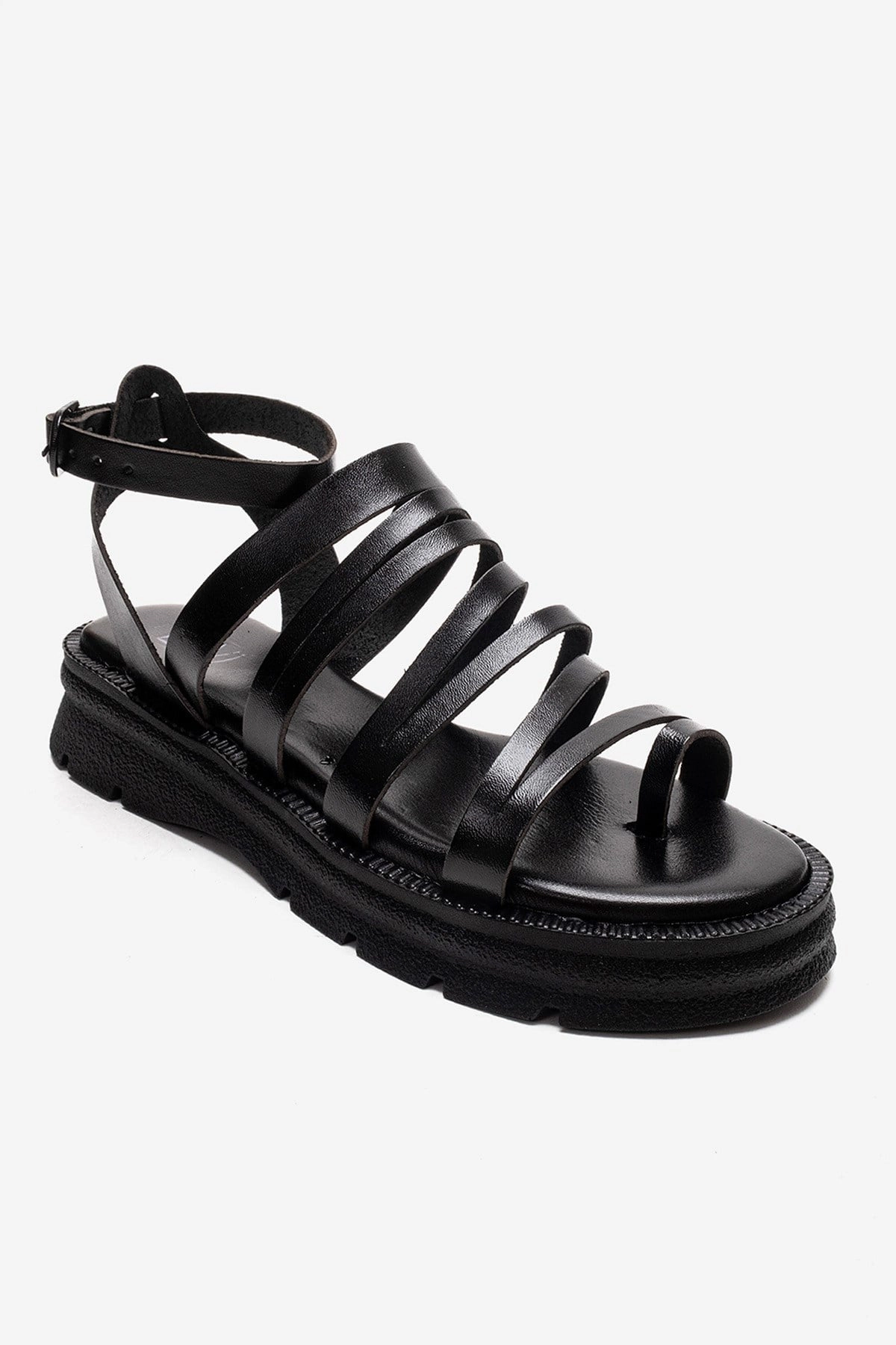 Forever & Always Womens Pelsa Leather Multi Strap Sandals