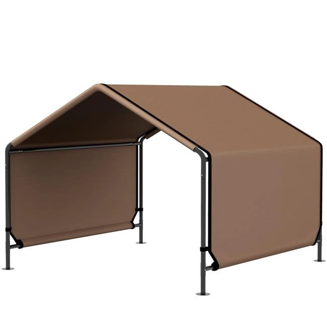 212 Main Paw Hut Portable Dog Tent Water Resistant for Outdoor Shade Protection - Brown