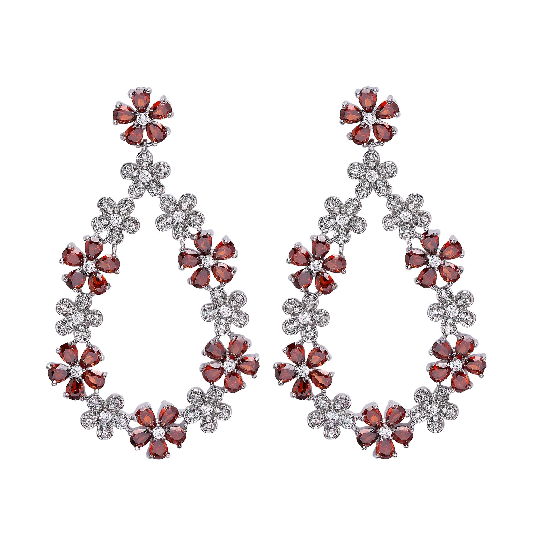 AGP PARIS Womens Diva Dainty Floral Drop Earrings