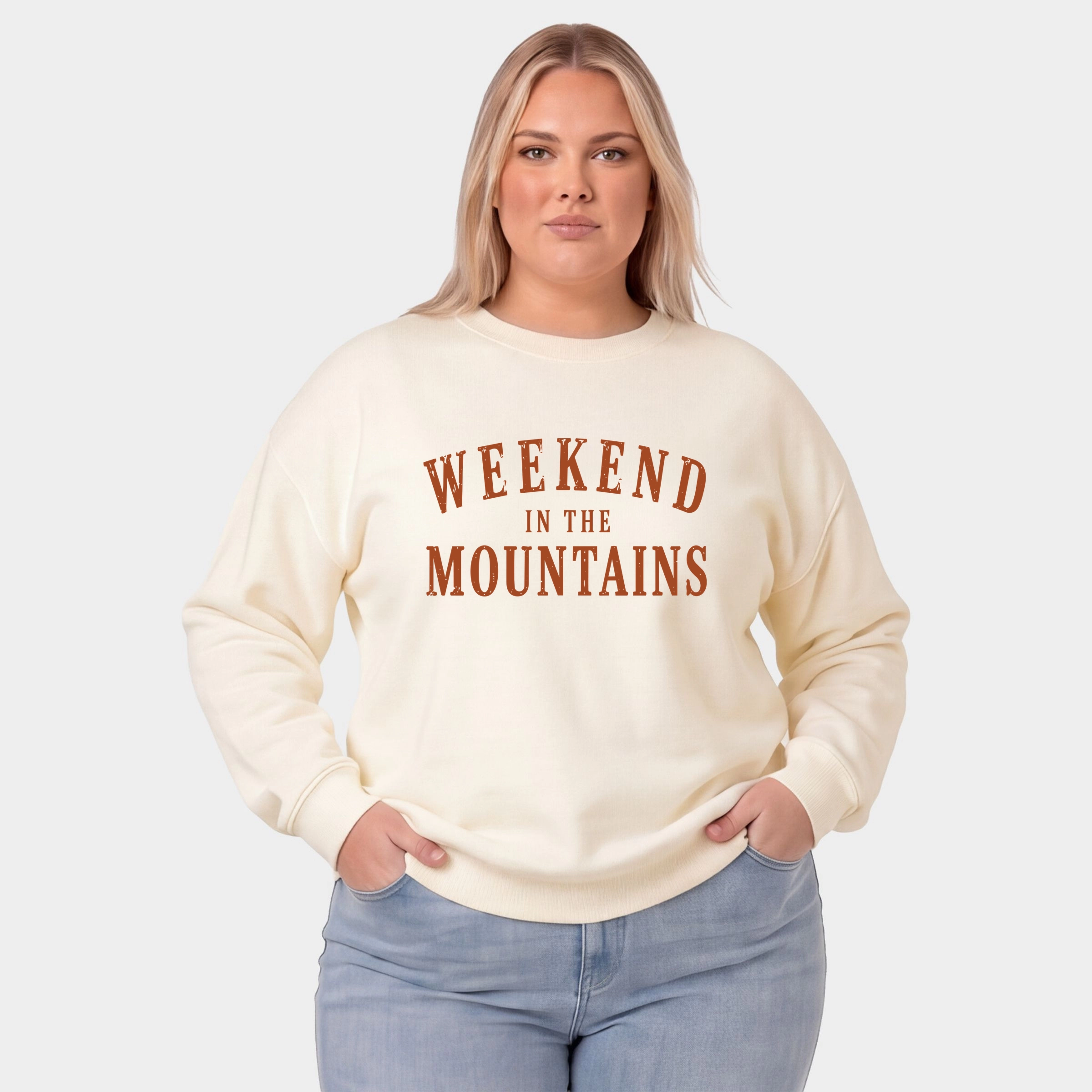 Simply Sage Market - Women's Plus Sized Graphic Sweatshirt Weekend the Mountains