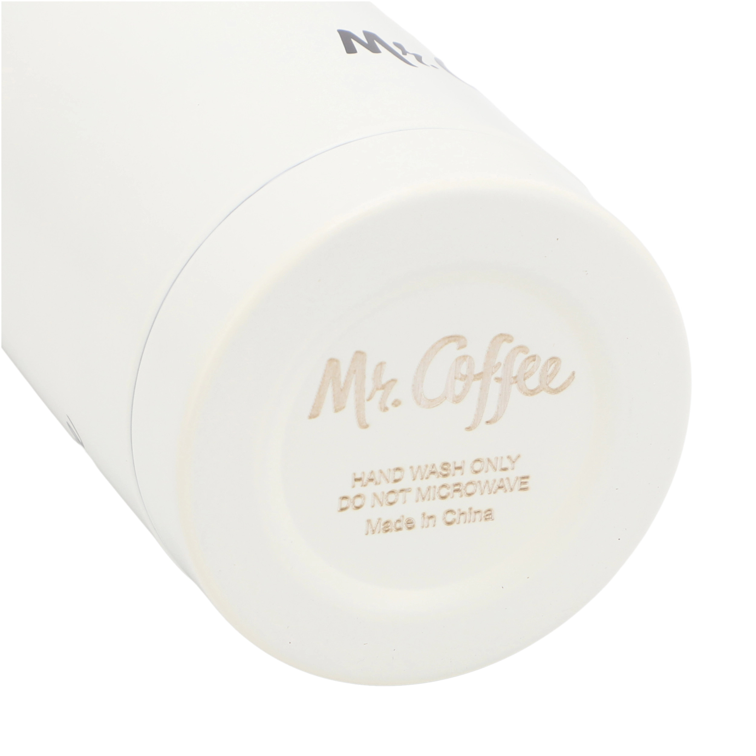 Mr. Coffee Javelin 2 Piece Thermal Bottle and Travel Mug Set in White