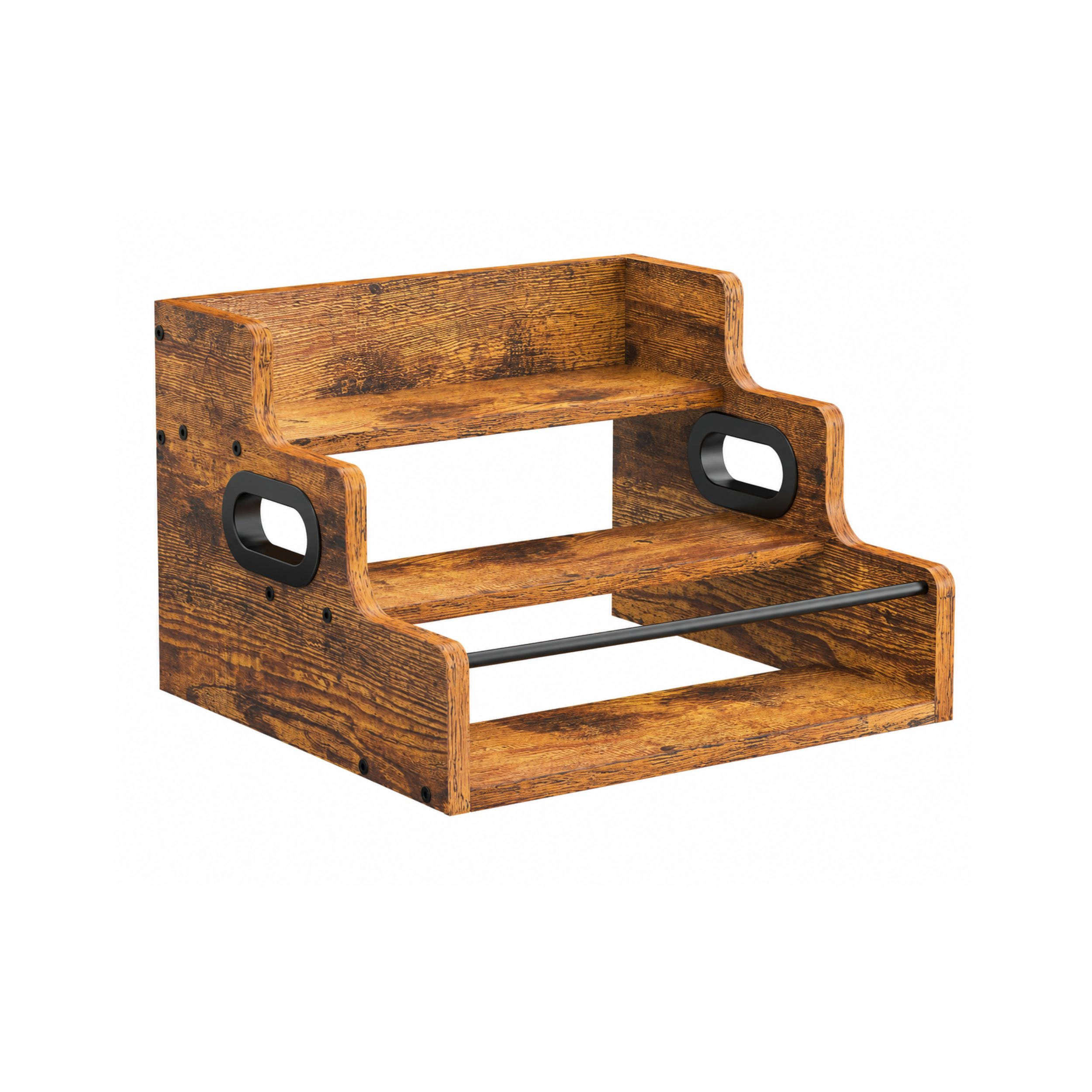 Stock Preferred 3 Step Countertop Liquor Bottle and Coffee Syrup Display Rack