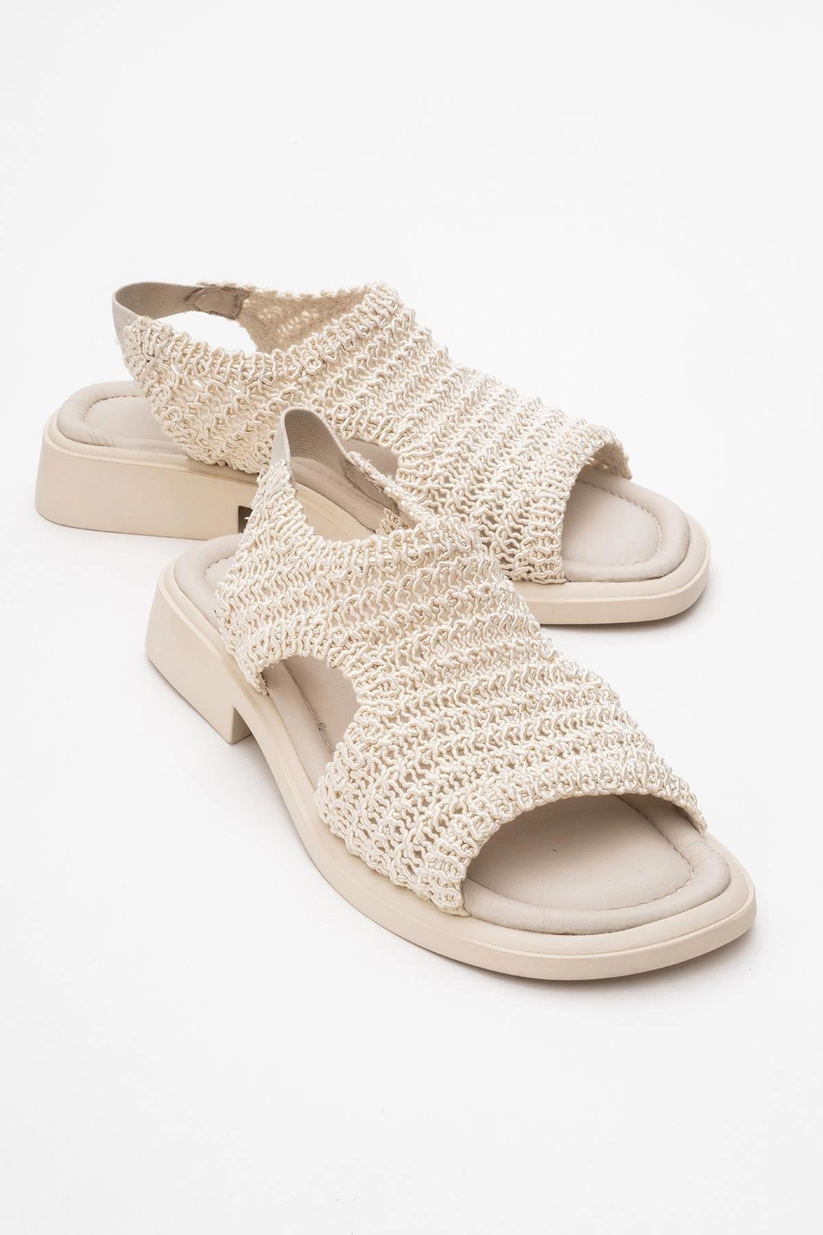 Forever & Always Womens Weave Leather Woven Sandals