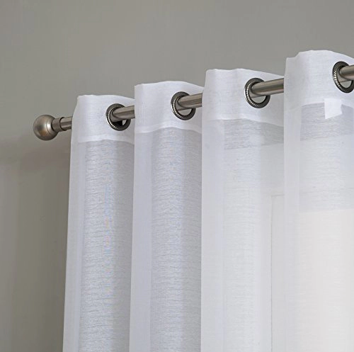 HLC.ME One Panel Extra Wide Sheer Voile Patio Door Grommet Curtain Panel for Sliding Doors