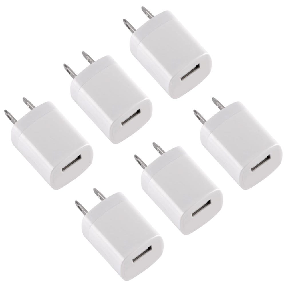Qixxronics 6pcs Universal USB Wall Charger Power Adapter for Phone 7 / 8 / X / Xs / Xs Max / 11 / 11 Pro Max, Galaxy, LG