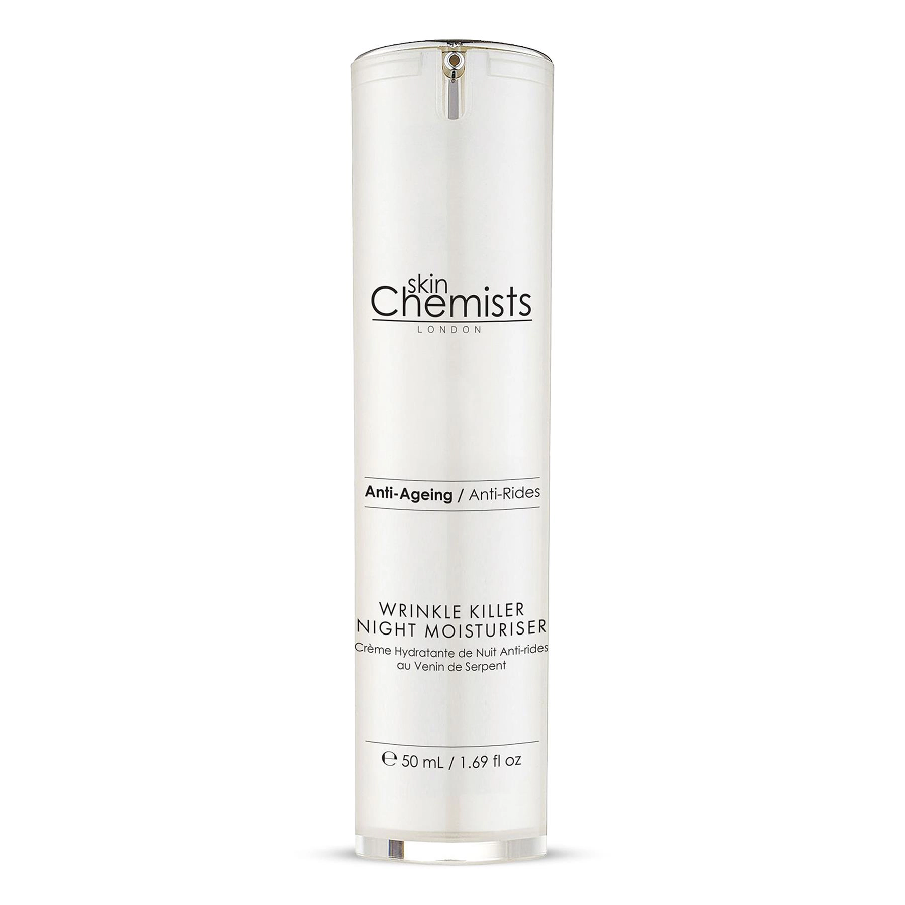 skinChemists Wrinkle Killer Anti-Ageing Night Moisturiser 50ml - Firming, Smooths Fine Lines