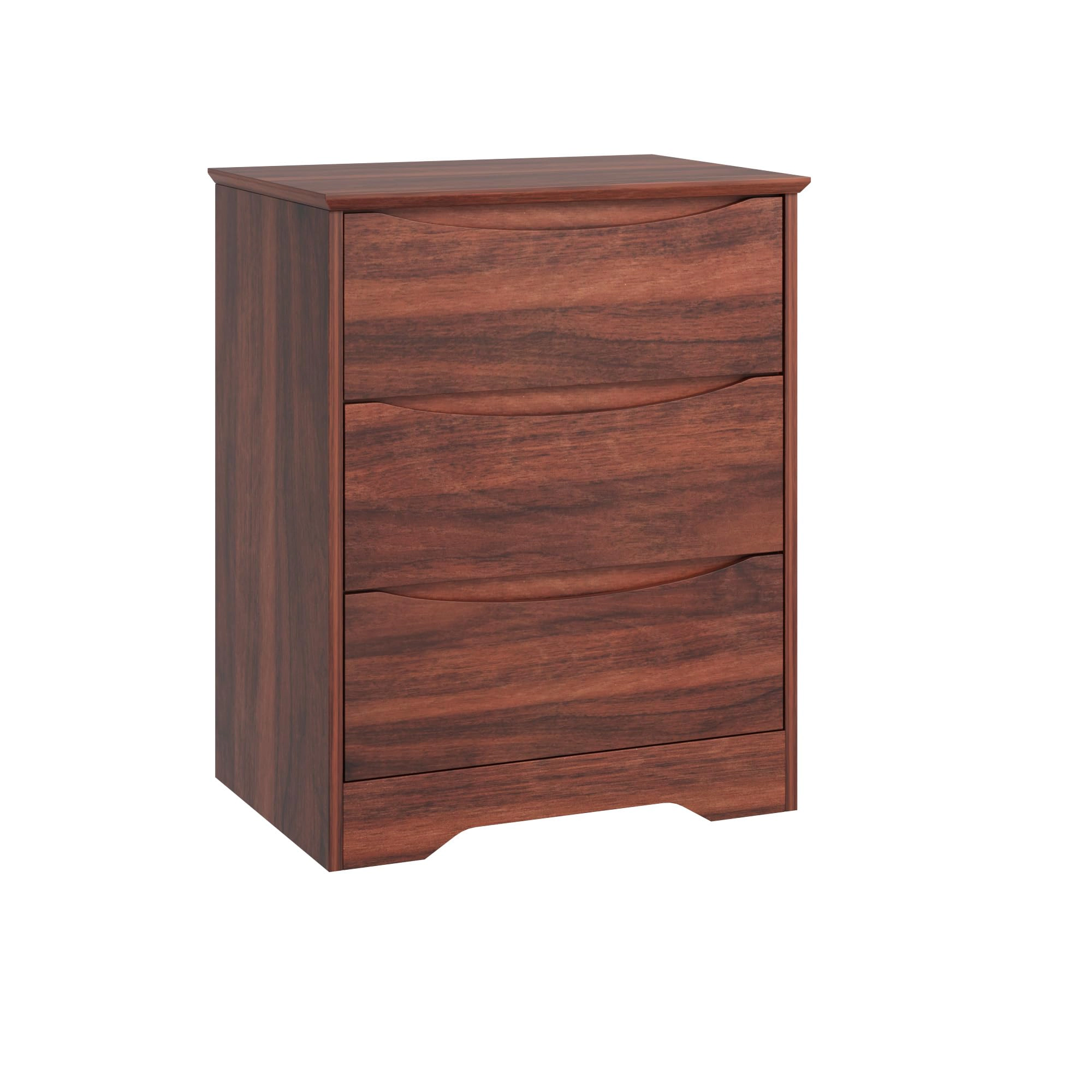 3 Drawer Dresser with Hidden Handles, 29.5" Tall Wooden Storage Chest for Bedroom Living Room Hallway