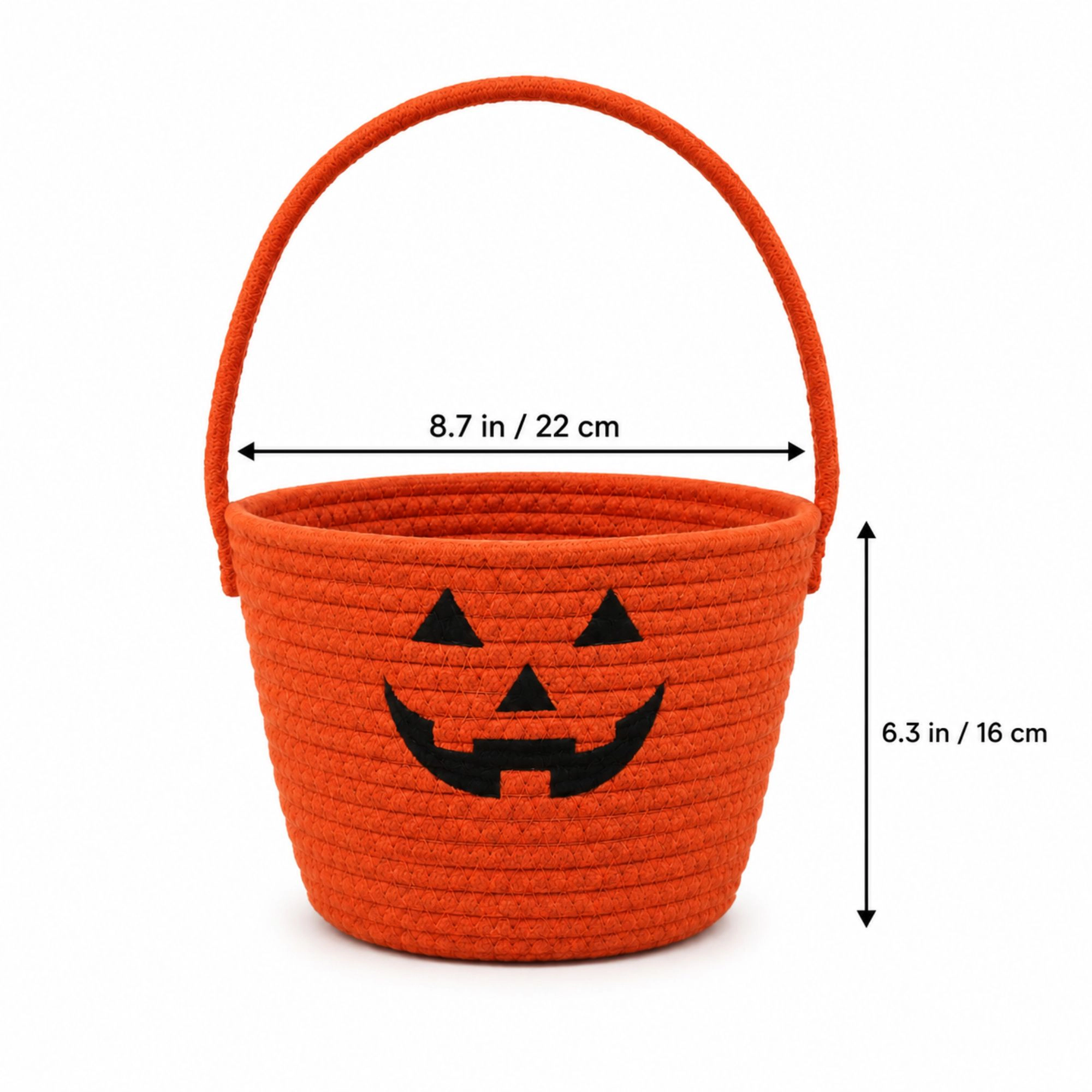 Alilang Halloween Woven Rope Pumpkin Ghost Candy Basket