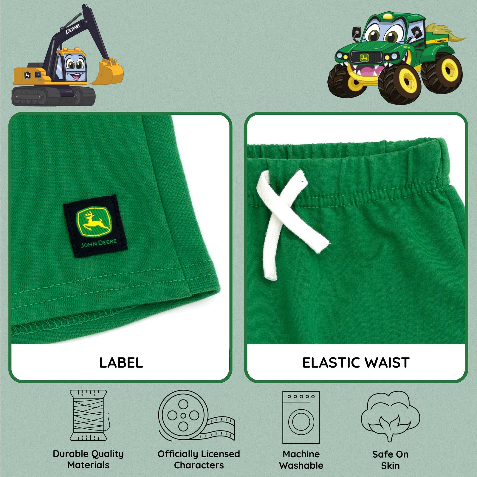 John Deere Baby Boys' 2-Piece T-Shirt and Shorts Set