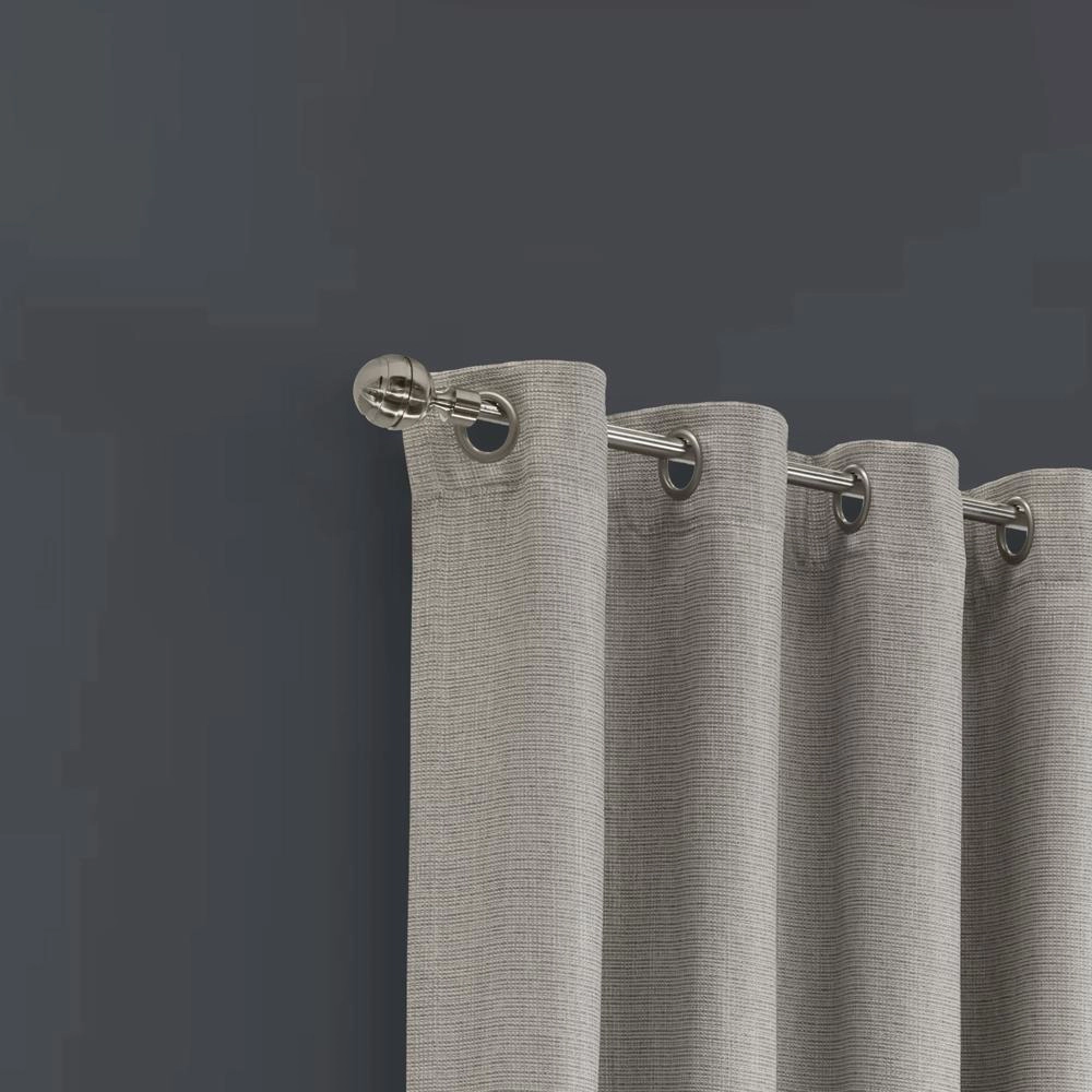 Thermaplus Zoey Room Darkening Window Treatment Grommet Curtain Panel for Bedroom Livingroom Grey