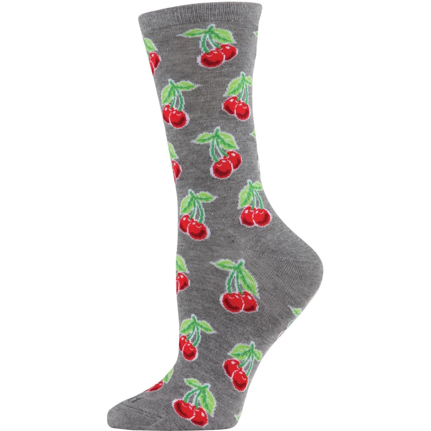MeMoi Cherries Bamboo Blend Crew Socks