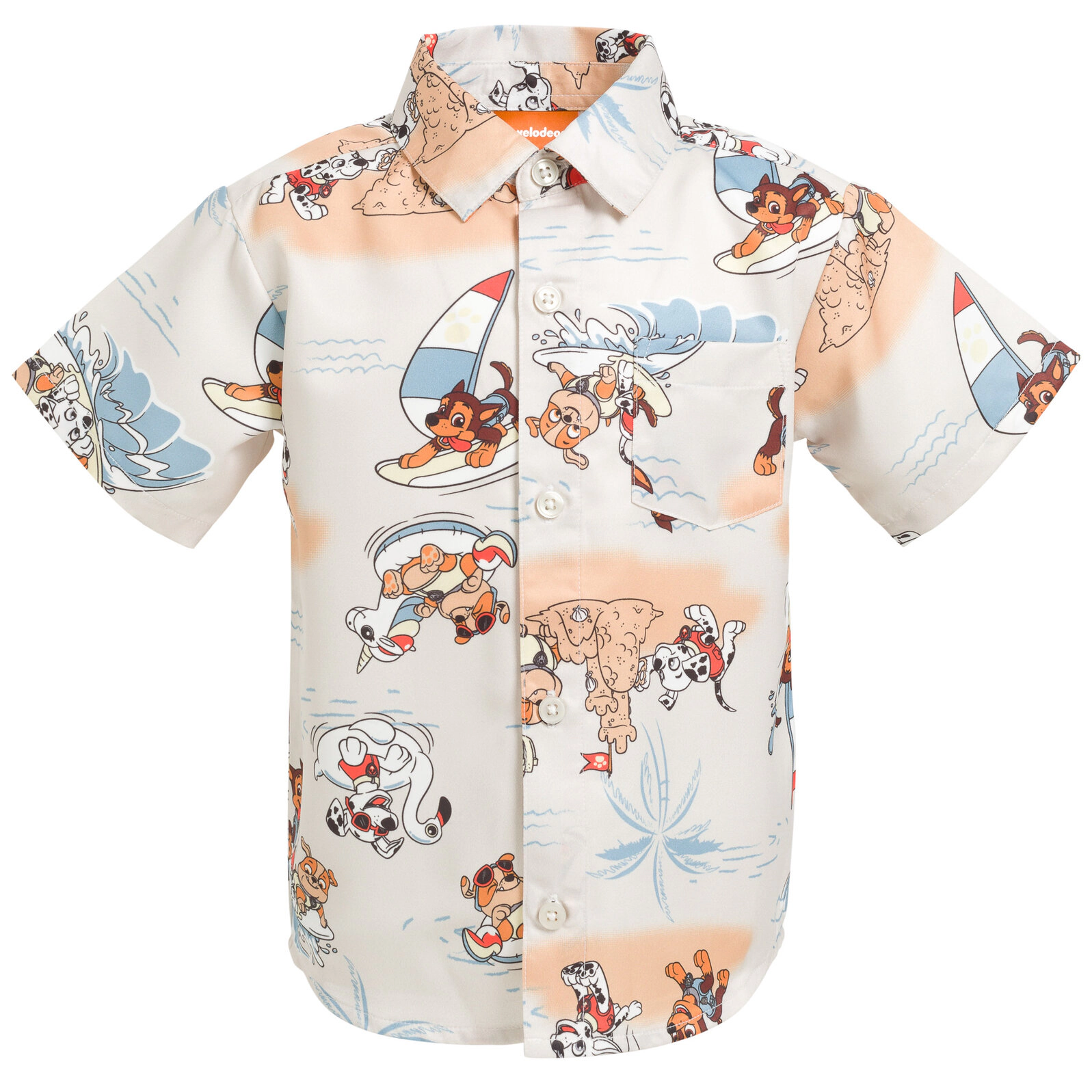 Paw Patrol Boys' Hawaiian Button-Down Shirt