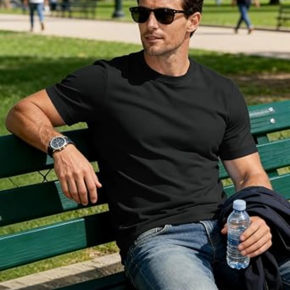 Artisan Haven Mens UPF 80+ Sun Protection Crew Neck T Shirt
