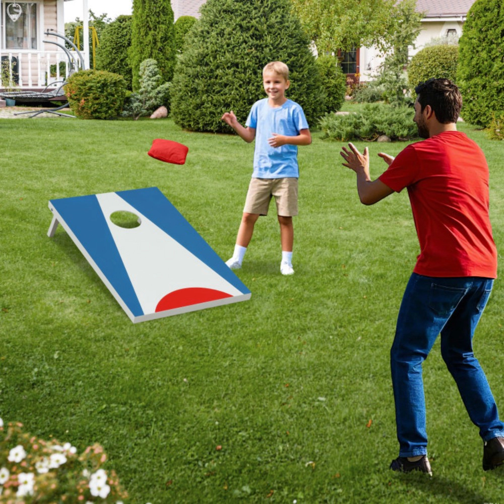 SUGIFT 3 ft x 2 ft Folding Cornhole Board Set, 310 lb Capacity, 8 Bean Bags, Storage Bag