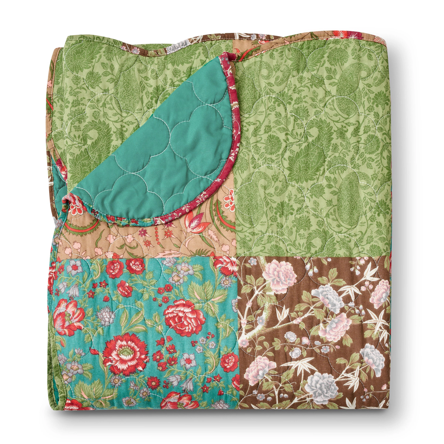 Greenland Home Fashions Danica Cotton Face Microfiber Back Accessory Throw 50x60 Multi