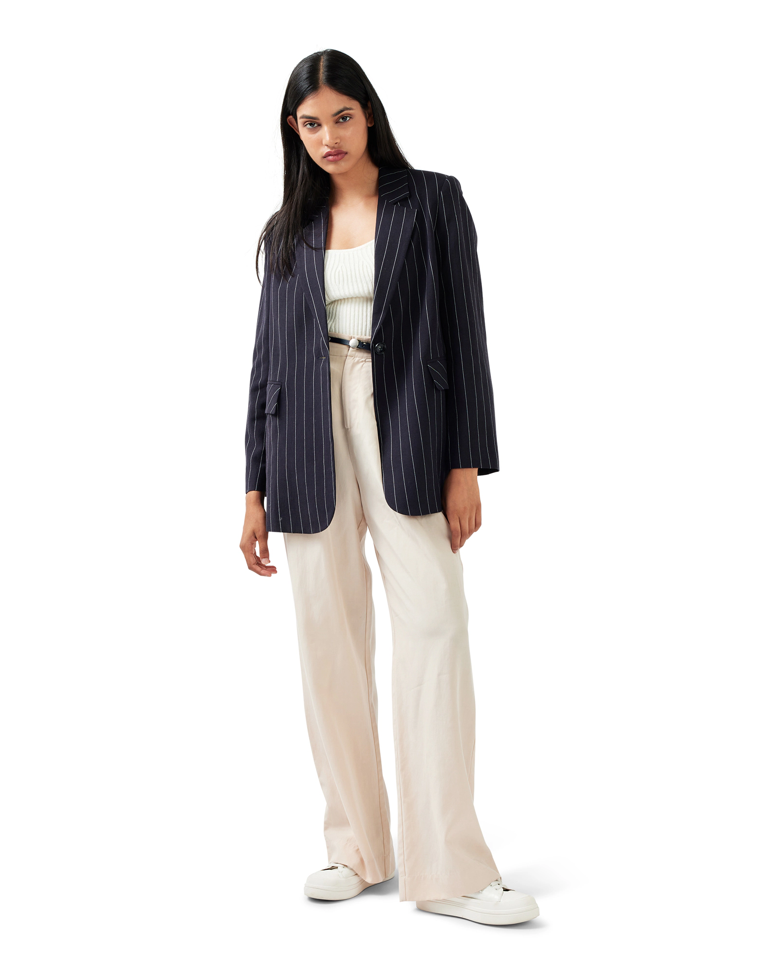 Belle & Bloom Womens Love & Mercy Striped Blazer