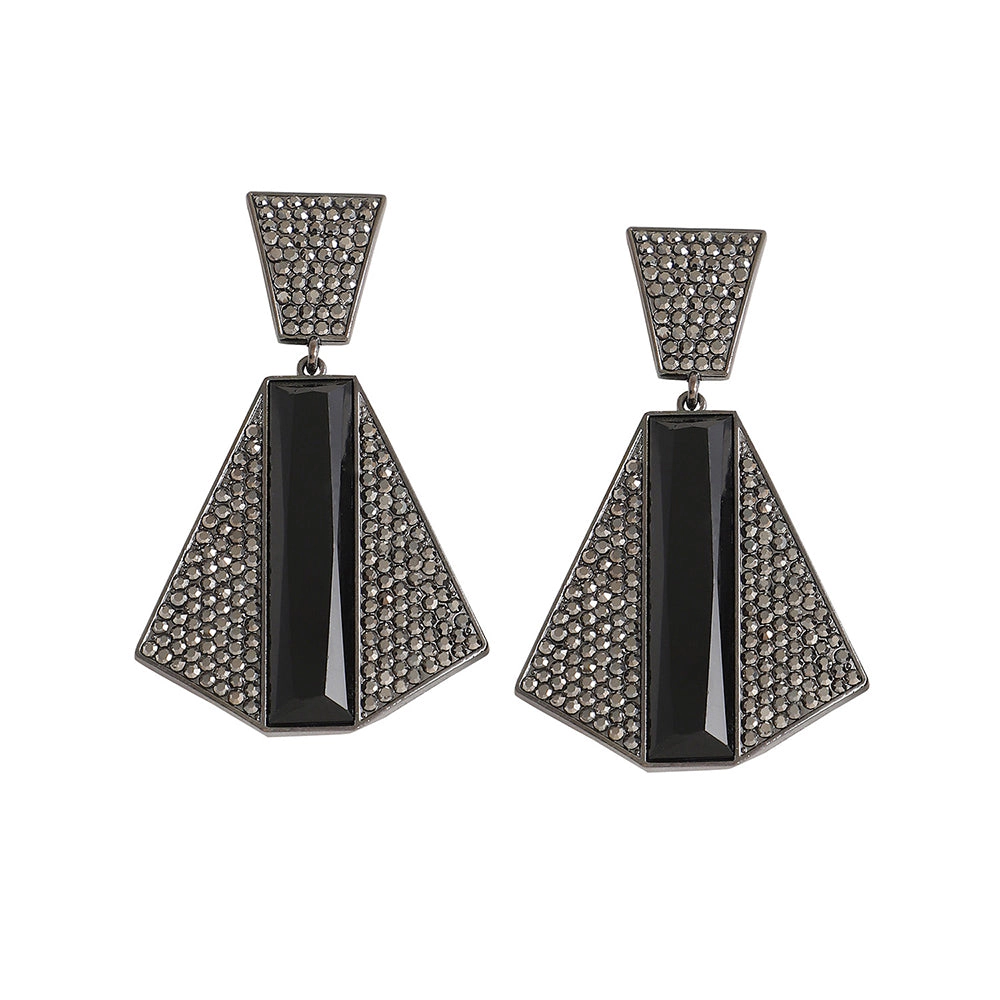 SOHI Women's Geometric Drop Earrings