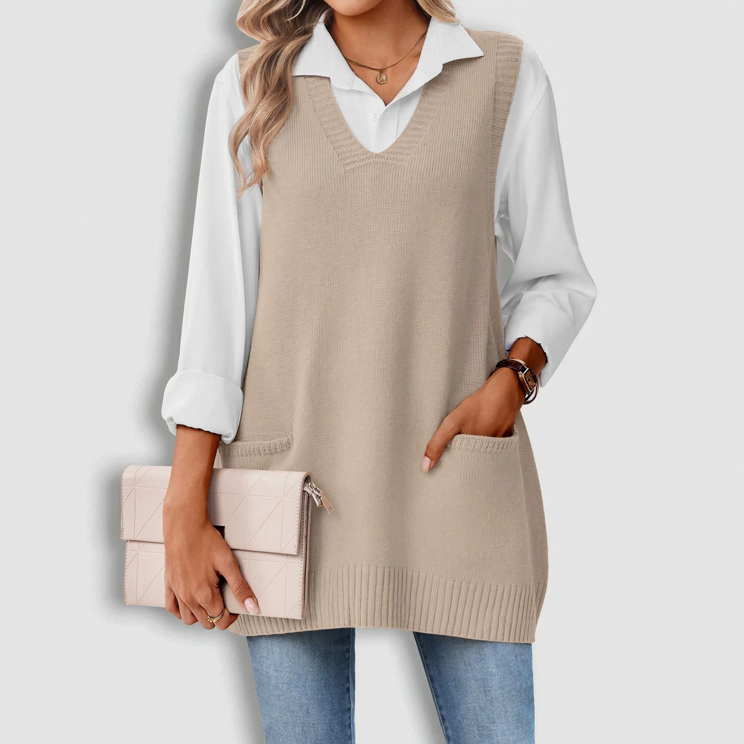 Zeagoo Women's V-Neck Knit Sweater Vest