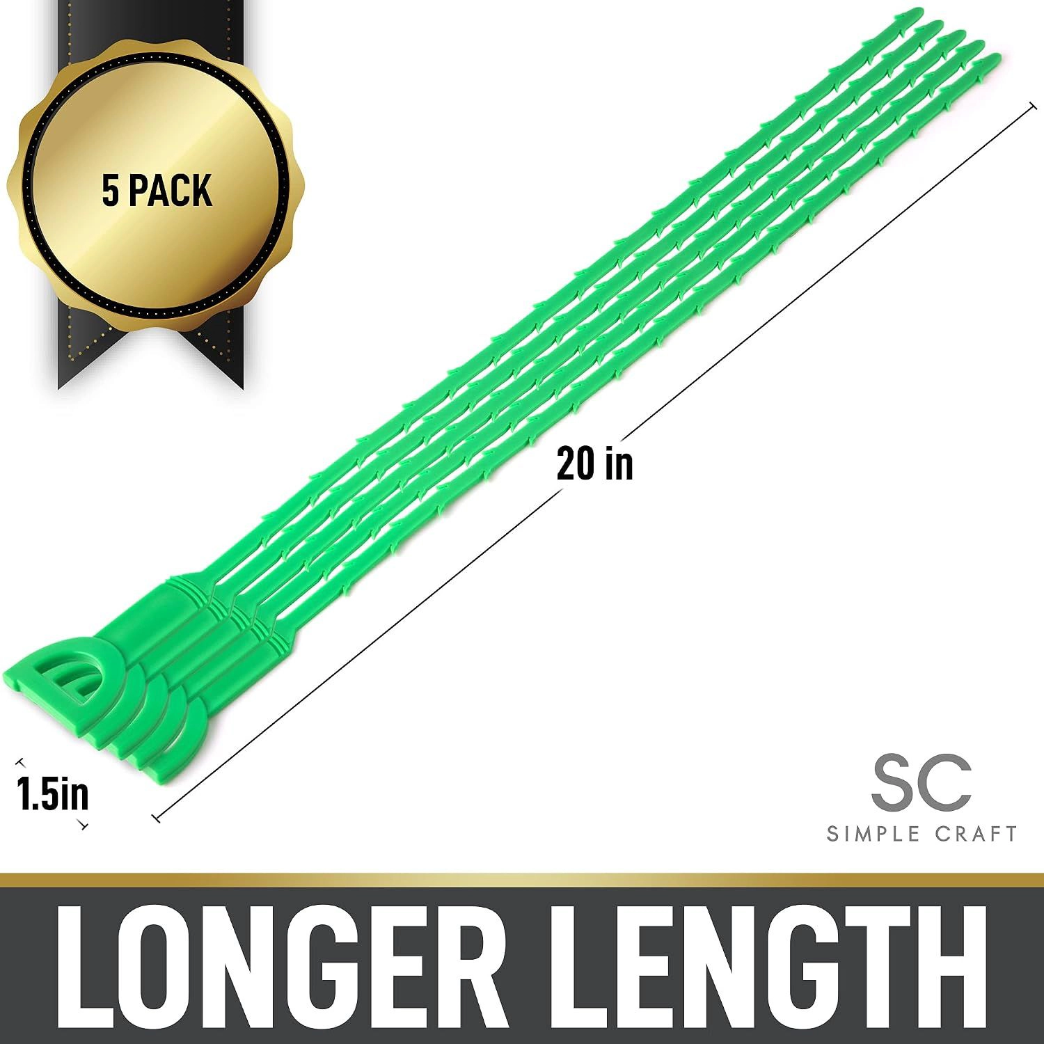 Zulay Kitchen 5 Pack 20-Inch Plumbing Snake Drain Clog Remover by Simple Craft
