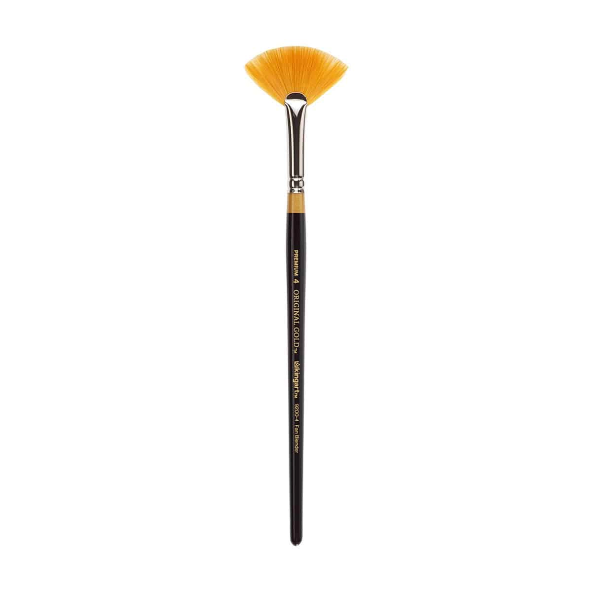 KINGART Original Gold 9200 Fan Blender Brush - Golden Taklon