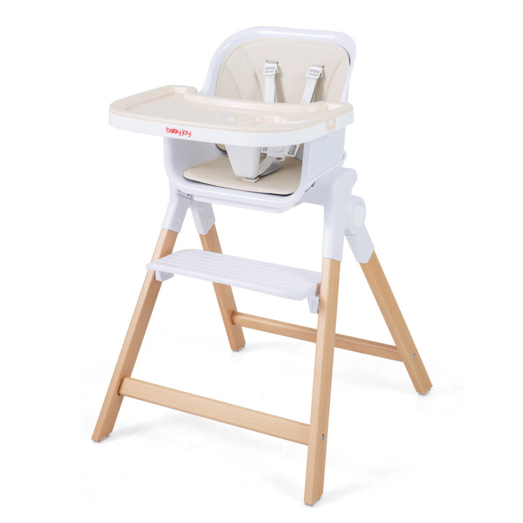 Hivvago 4-in-1 Convertible Baby High Chair with Detachable and Adjustable Tray