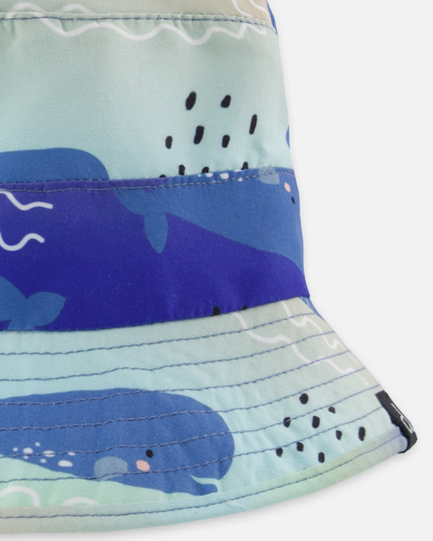 Deux par Boys Recycled Polyester Beach Hat Whale Print