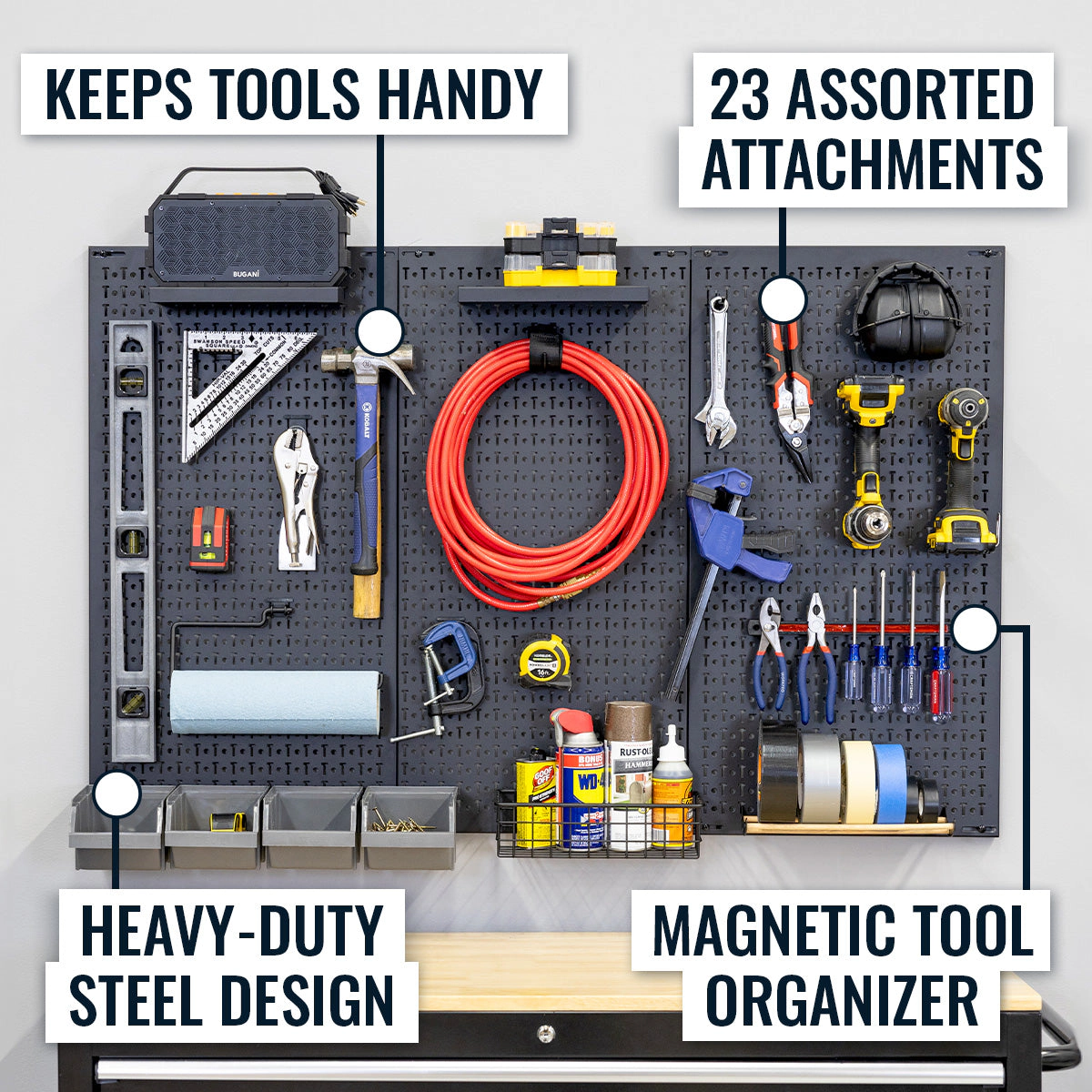 StoreYour 51" x 32" PRO Pegboard, 23 Attachments