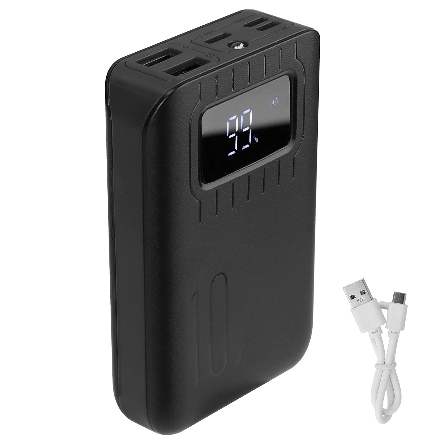 GBruno 10000mAh Dual-Port Power Bank With LCD Display