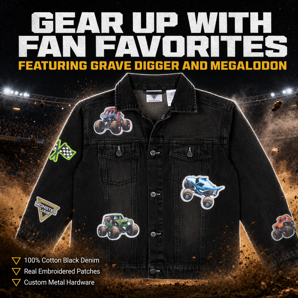 Monster Jam Boys' Denim Jacket
