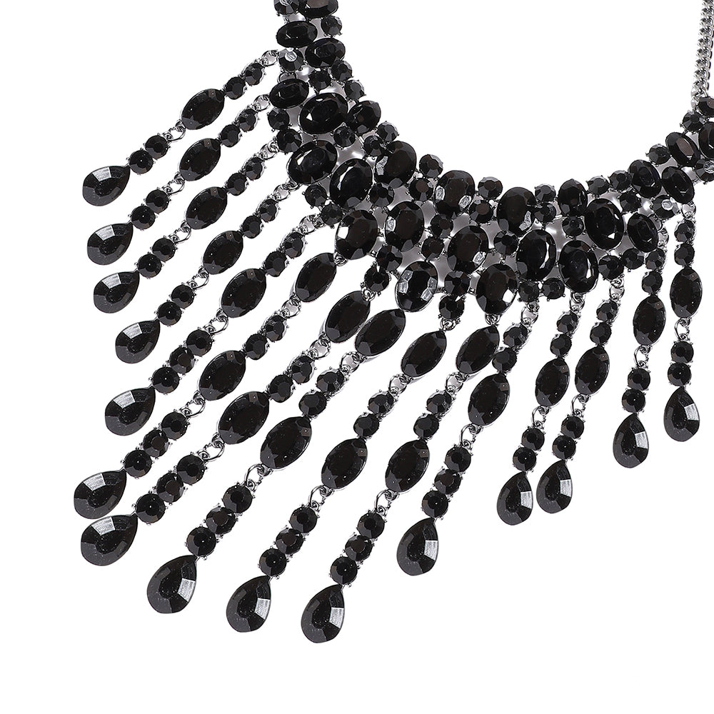 SOHI Women's Maxi Crystal-Drop Statement Necklace