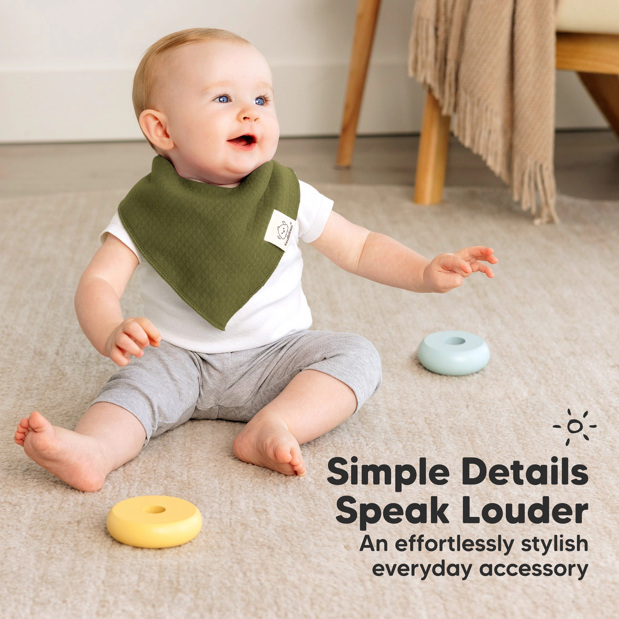 KeaBabies 8-Pack Quin Bandana Bibs